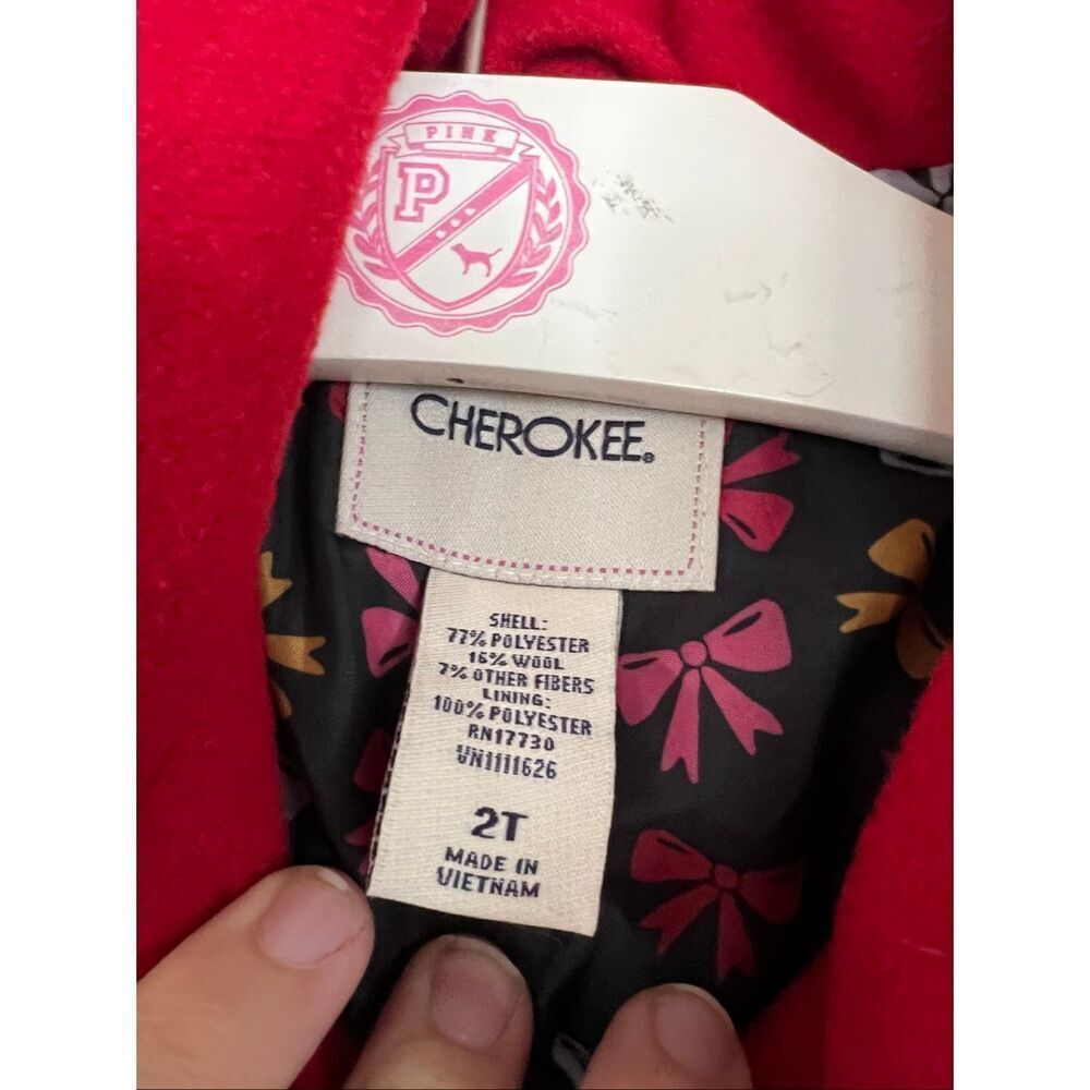 Cherokee Red Ruffles Girls Jacket Little Girls Size 2T Coat - Picture 5 of 7